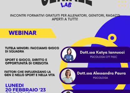 Continuano gli appuntamenti del CerialeLab. Il 20 Febbraio si parlerà di Tutela dei Minori