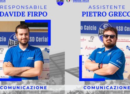 Comunicazione: terzo anno cerialese per Firpo, al suo fianco Greco