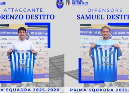 Prima Squadra: ufficiali i ritorni di Lorenzo e Samuel Destito